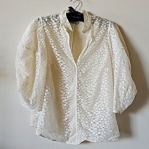 Rachel Comey delicate sheer floral blouse
